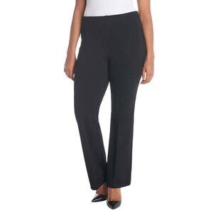 Hilary Radley Wide Leg Pull On Textured Black Comfort Pants Women's Large